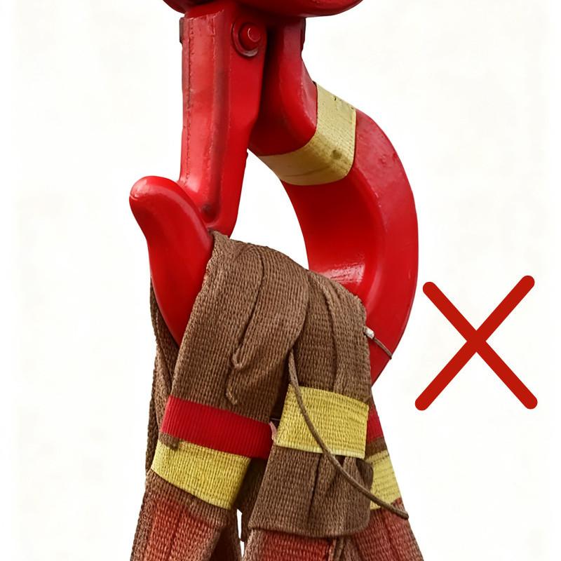 四个绳索(如吊装带或钢丝绳绳索)不能共用一个吊钩